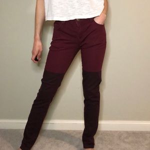 BCBGeneration - Two-Toned Red Skinny Jeans